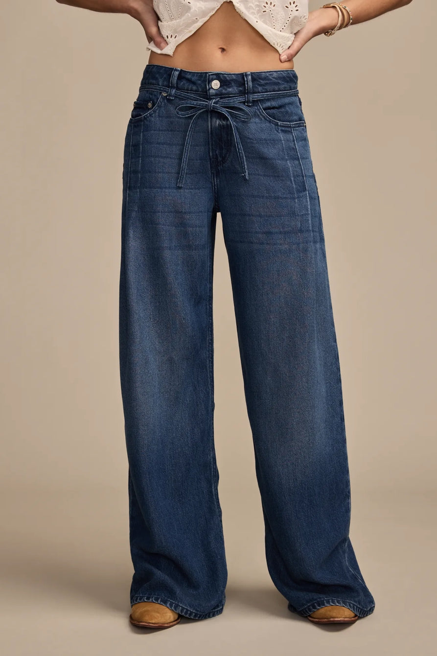 [146333-420] WOMENS LUCKY BRAND LUCKY LEGEND LIQUID DENIM LUXE PALAZZO