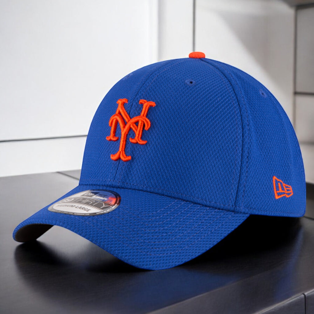 [11403317] Mens New Era MLB 39Thirty Diamond Era Flex Fit Cap - New York Mets