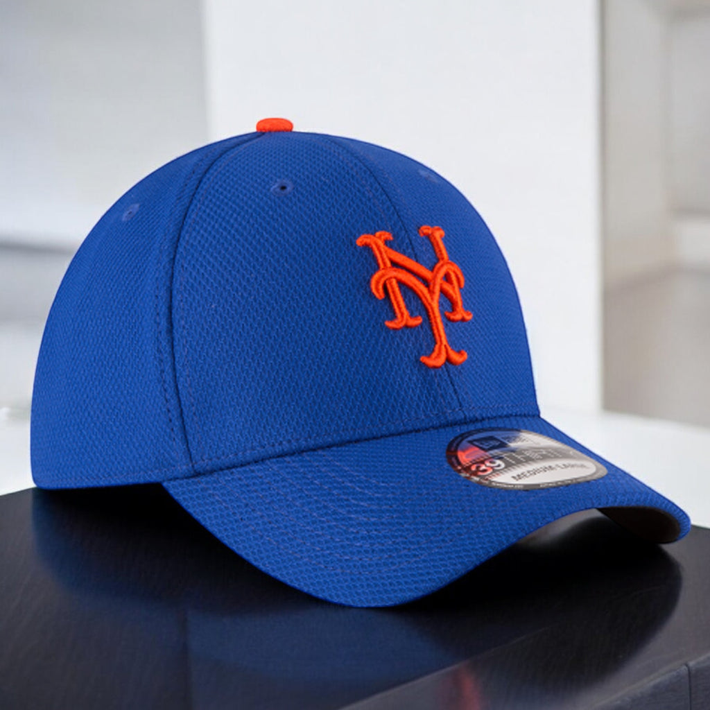 [11403317] Mens New Era MLB 39Thirty Diamond Era Flex Fit Cap - New York Mets