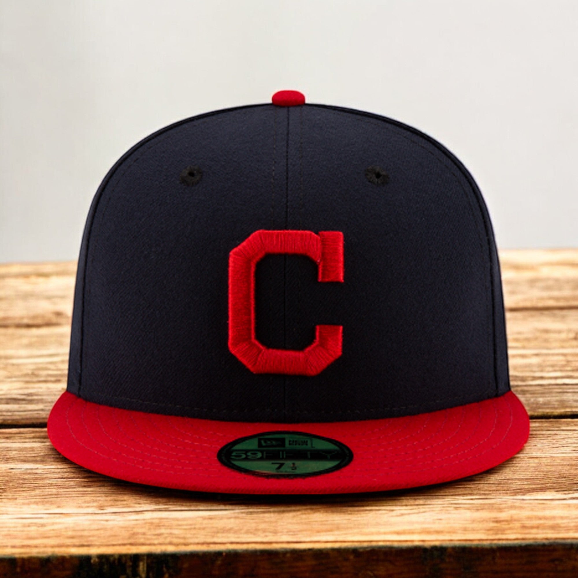 [70458576] Mens New Era MLB 59Fifty Authentic Fitted Cap - Cleveland Indians