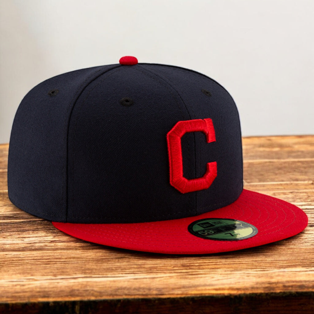 [70458576] Mens New Era MLB 59Fifty Authentic Fitted Cap - Cleveland Indians