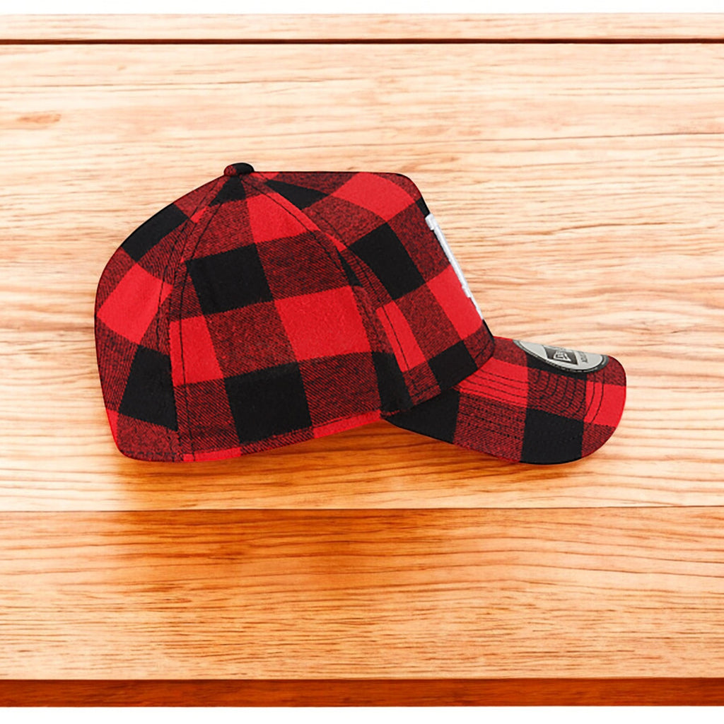 [12593560] Mens New Era MLB 9Forty Red Flannel Snapback - Los Angeles Dodgers