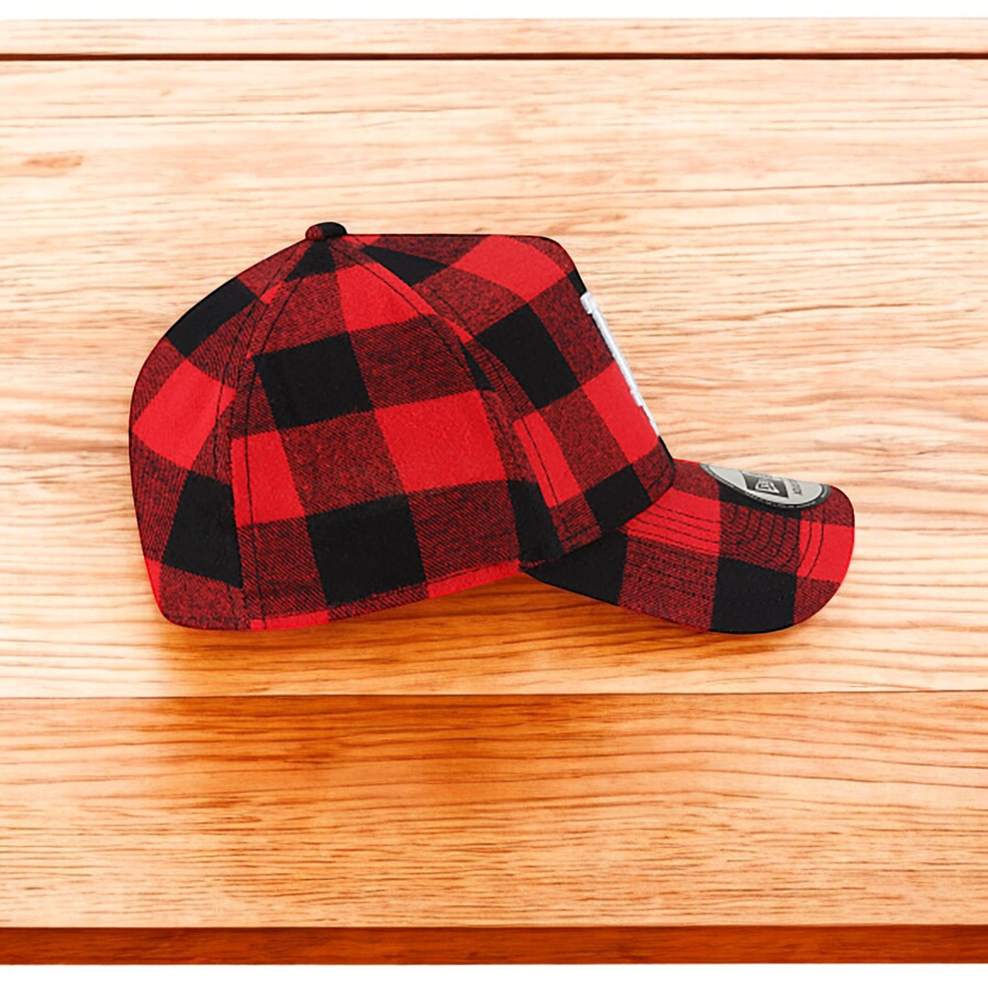 [12593560] Mens New Era MLB 9Forty Red Flannel Snapback - Los Angeles Dodgers