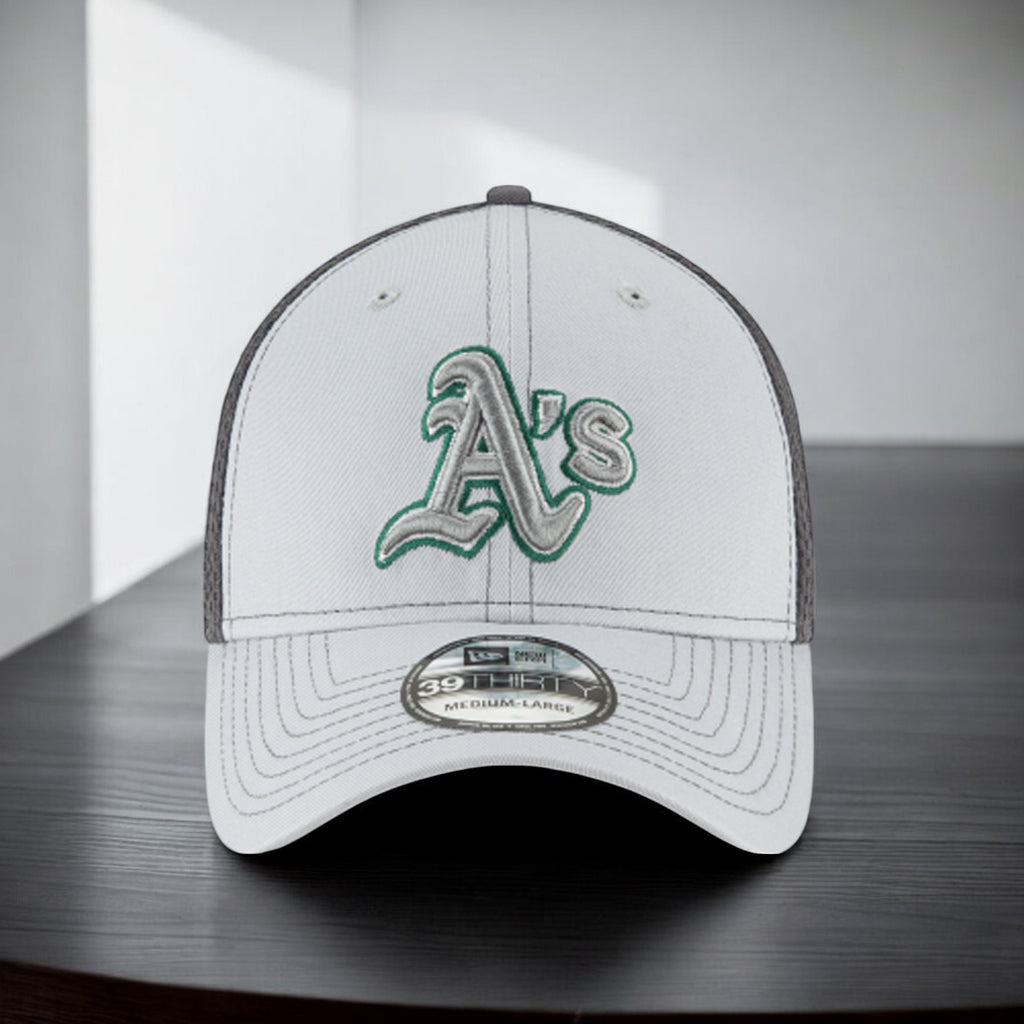 [11594970] Mens New Era MLB 39Thirty Neo Flex Fit Cap - Oakland Athletics