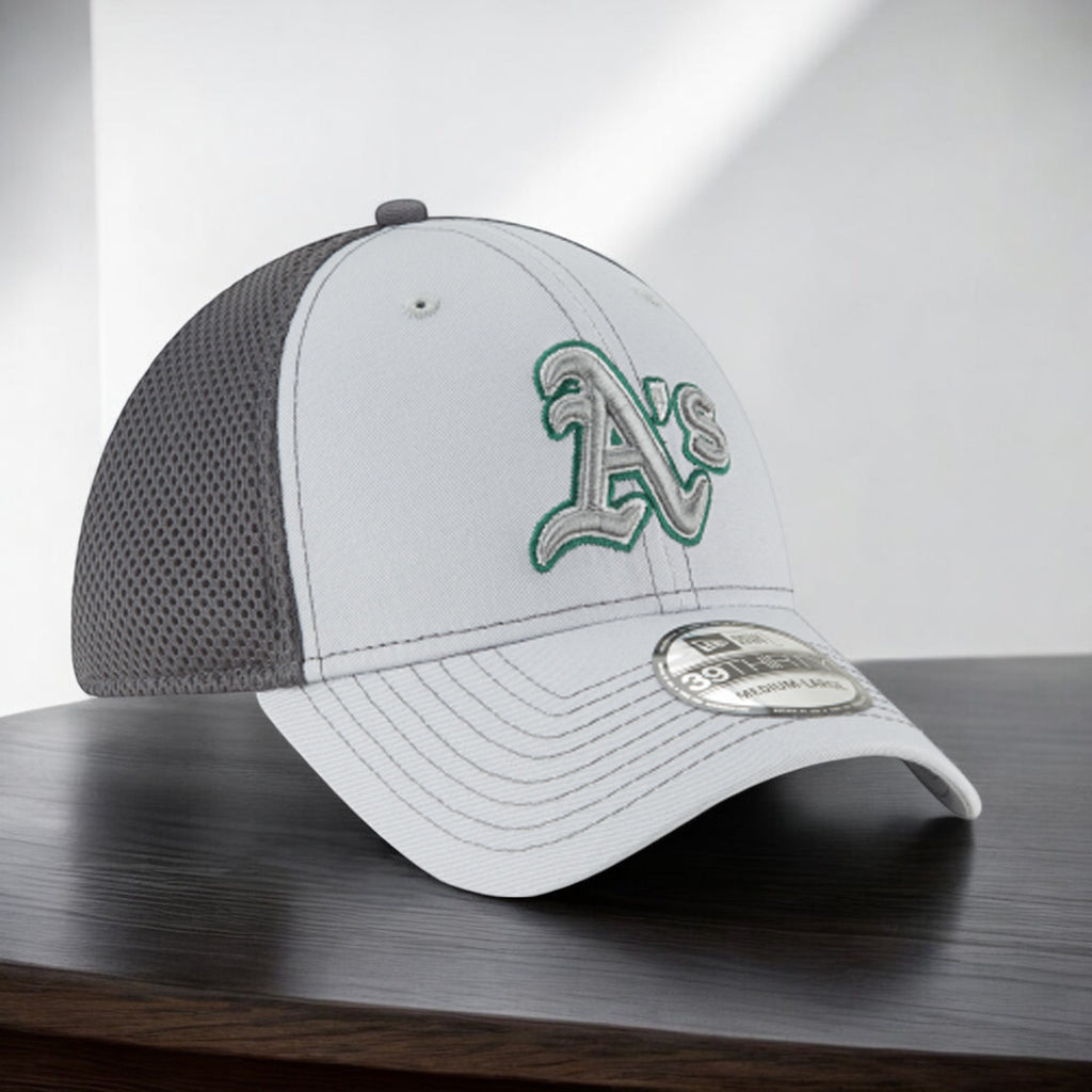 [11594970] Mens New Era MLB 39Thirty Neo Flex Fit Cap - Oakland Athletics