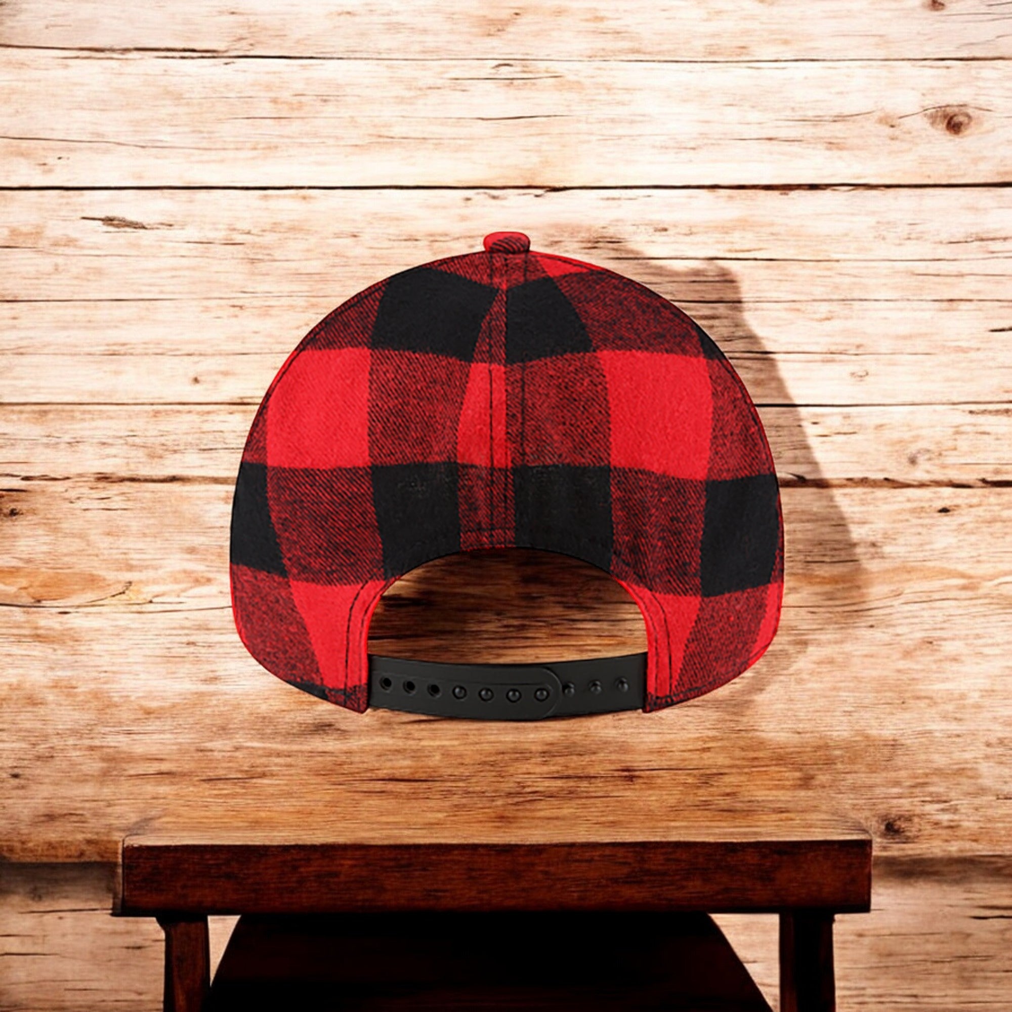 [12593567] Mens New Era MLB 9Forty Red Flannel Snapback Cap - Atlanta Braves