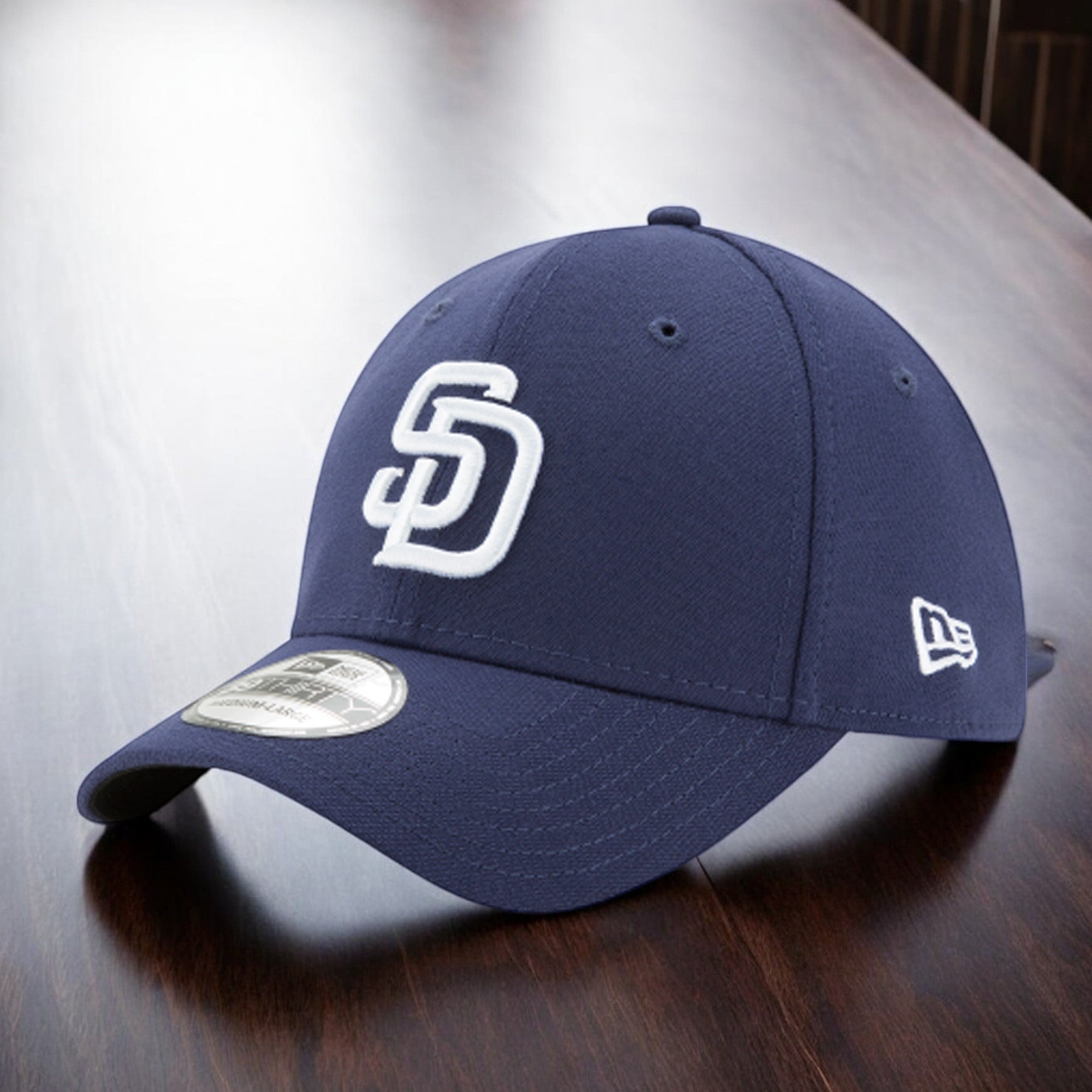 [11432300] Mens New Era MLB 39Thirty Stretch Fit Cap - San Diego Padres