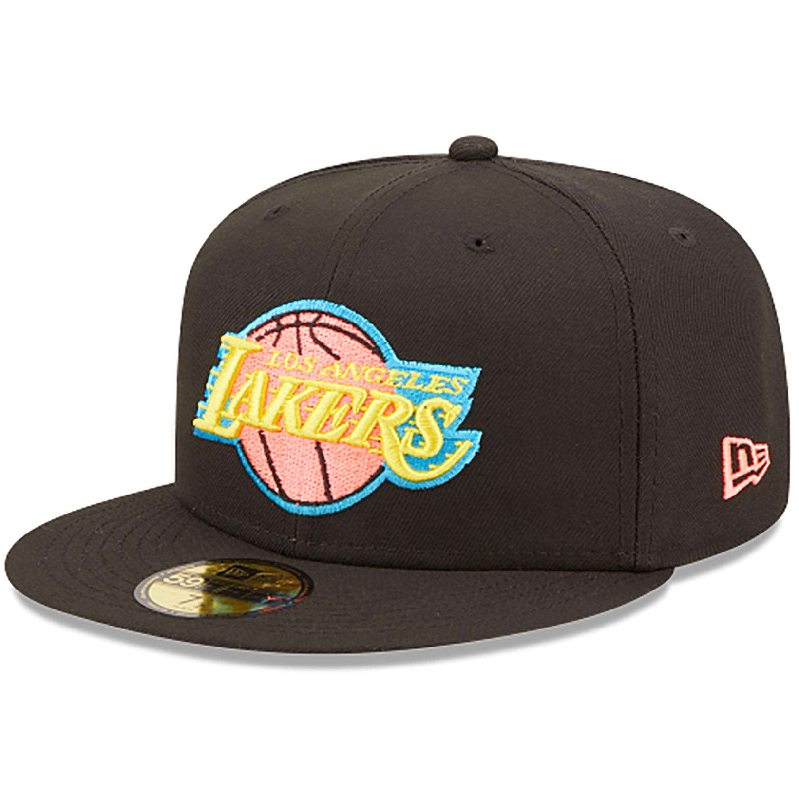 [70643189] Mens New Era NBA 5950 PINK GLOW FITTED - LA LAKERS