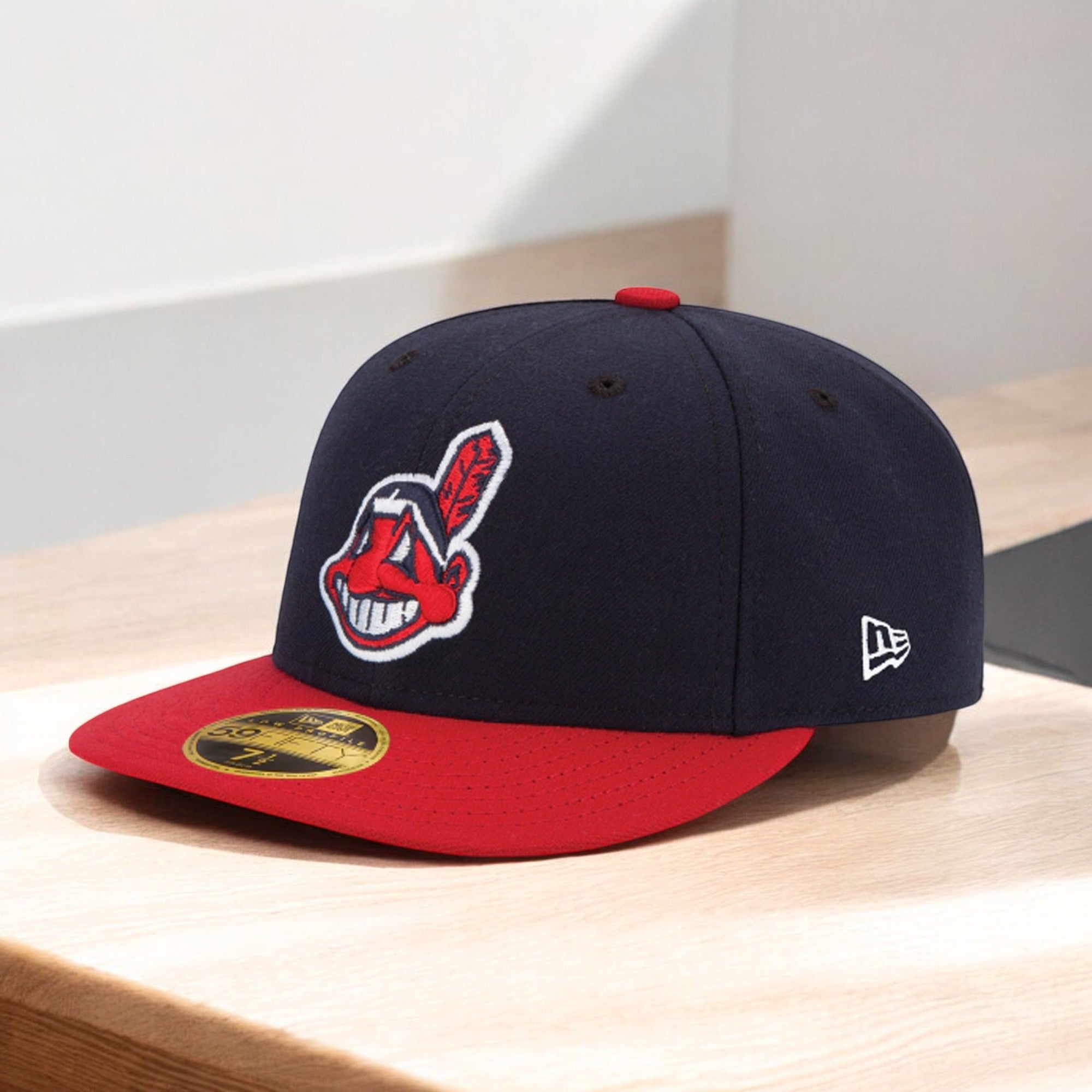 [70360643] Mens New Era MLB Low Profile Authentic 5950 - 2017 Cleveland Indians