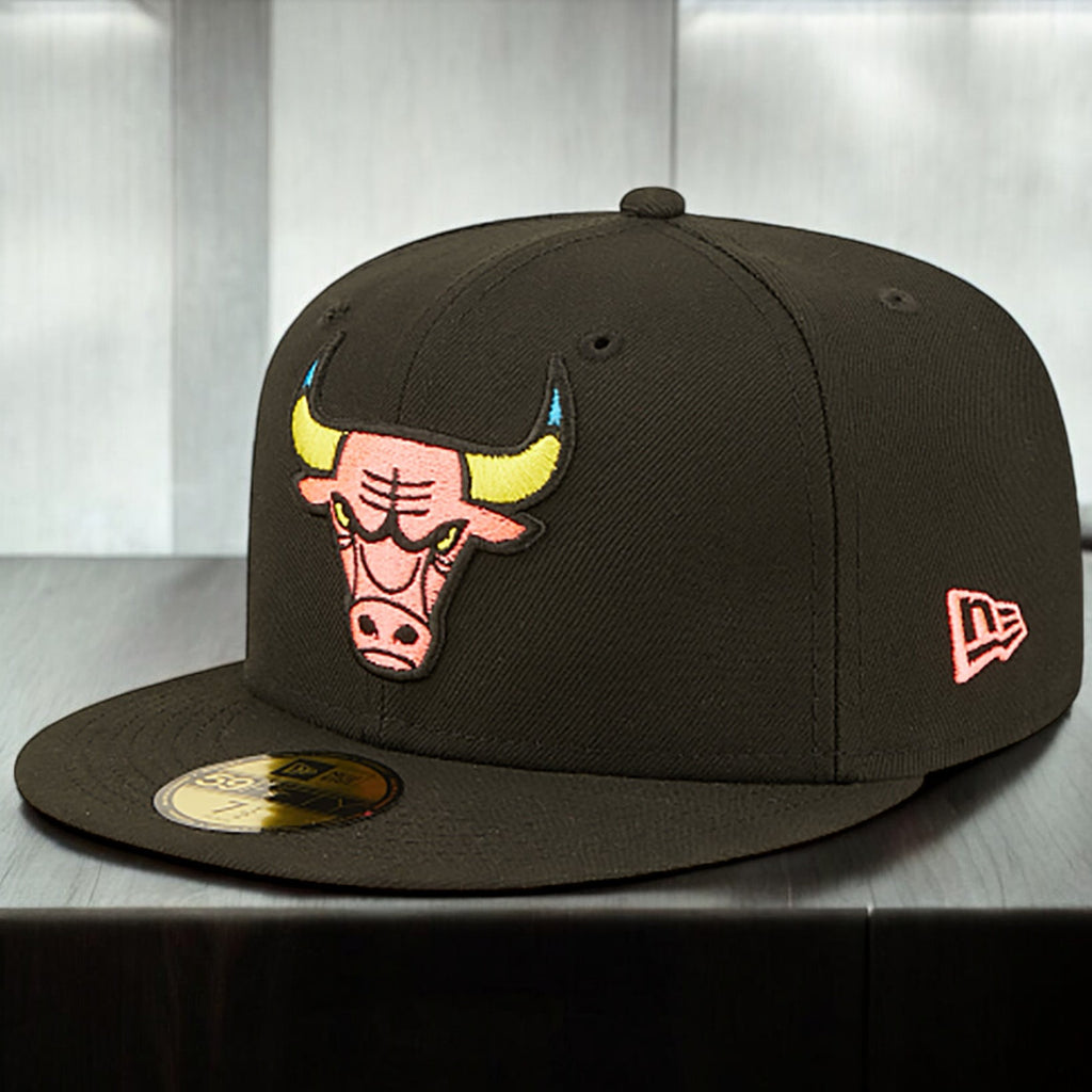 [70643197] Mens New Era NBA 5950 PINK GLOW FITTED - CHICAGO BULLS