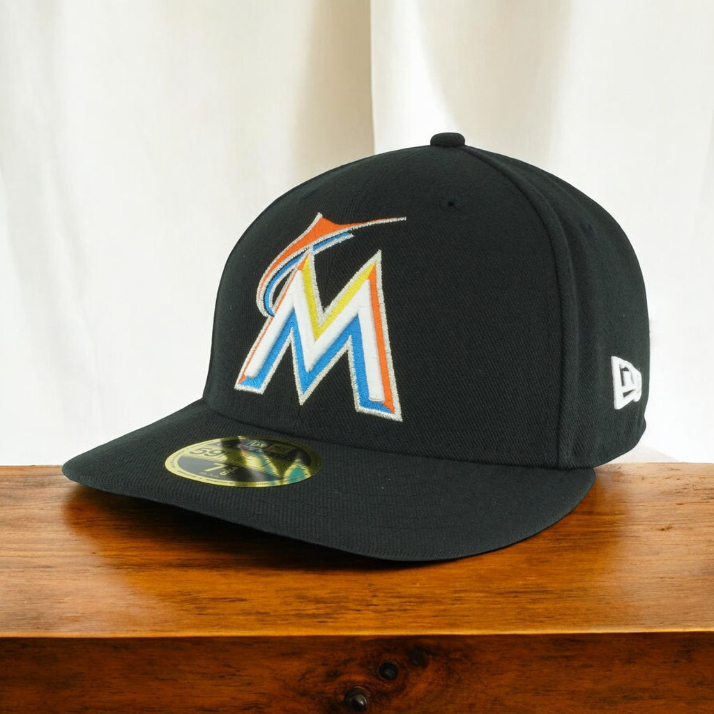 [70360648] Mens New Era MLB Low Profile Authentic 5950 - Miami Marlins Home 2017