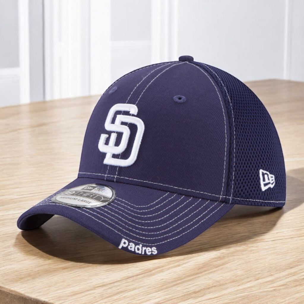 [11432309] Mens New Era MLB 39Thirty Neo Flex Fit Cap - San Diego Padres