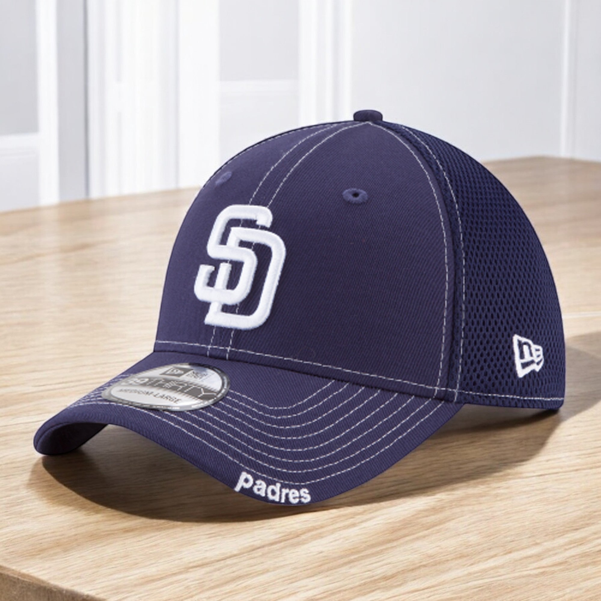 [11432309] Mens New Era MLB 39Thirty Neo Flex Fit Cap - San Diego Padres
