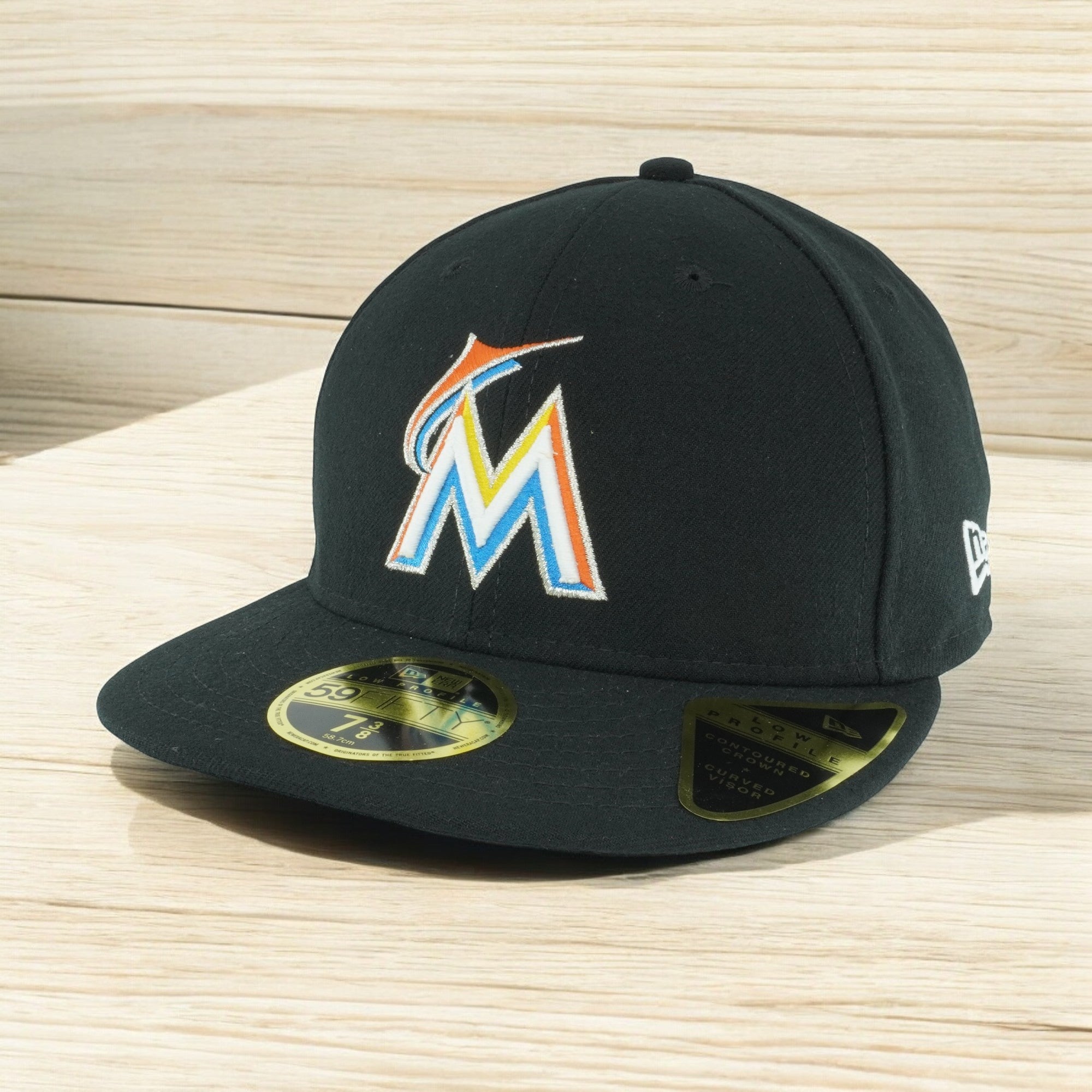 [70440178] Mens New Era MLB Low Profile Authentic 5950 - Miami Marlins Home 2018