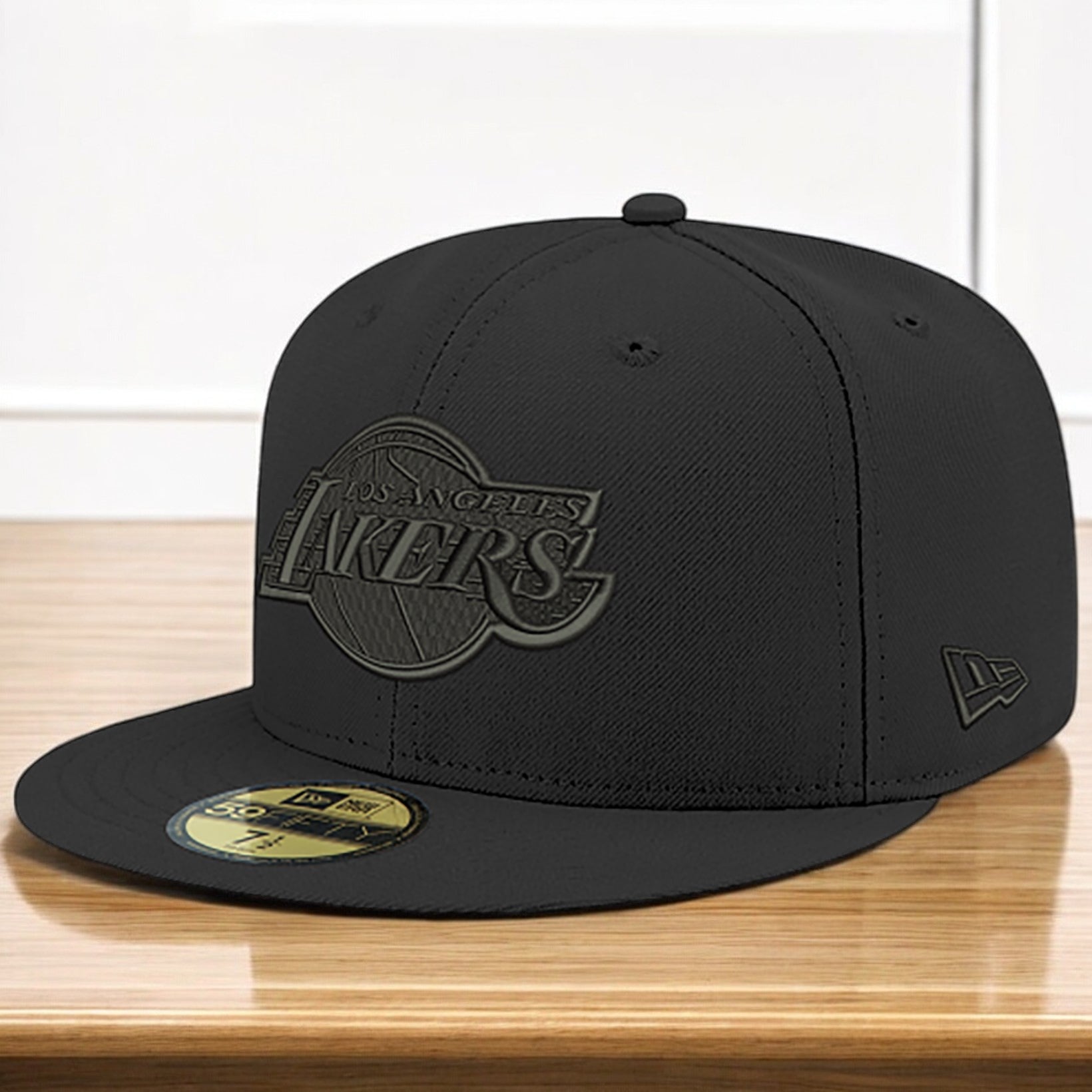 [70632937] Mens New Era NBA 5950 BLACK ON BLACK FITTED - LA LAKERS