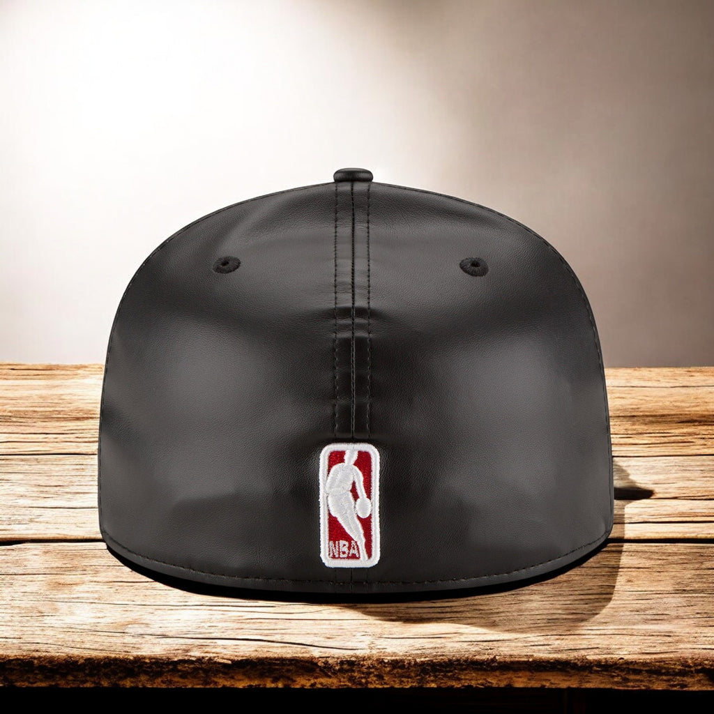 [70344056] Mens New Era NBA 59Fifty Faux Leather Fitted - Miami Heat