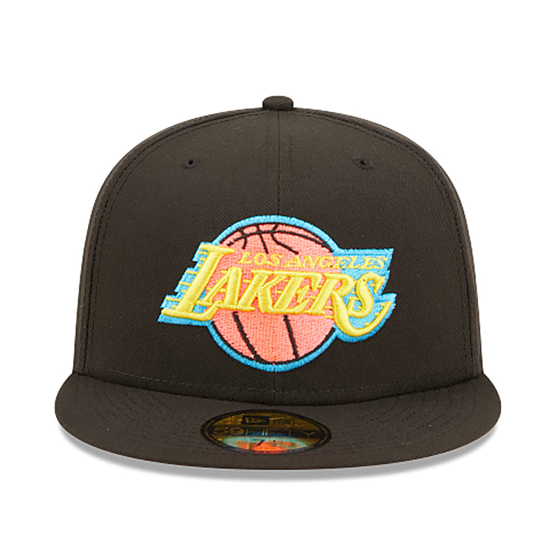 [70643189] Mens New Era NBA 5950 PINK GLOW FITTED - LA LAKERS