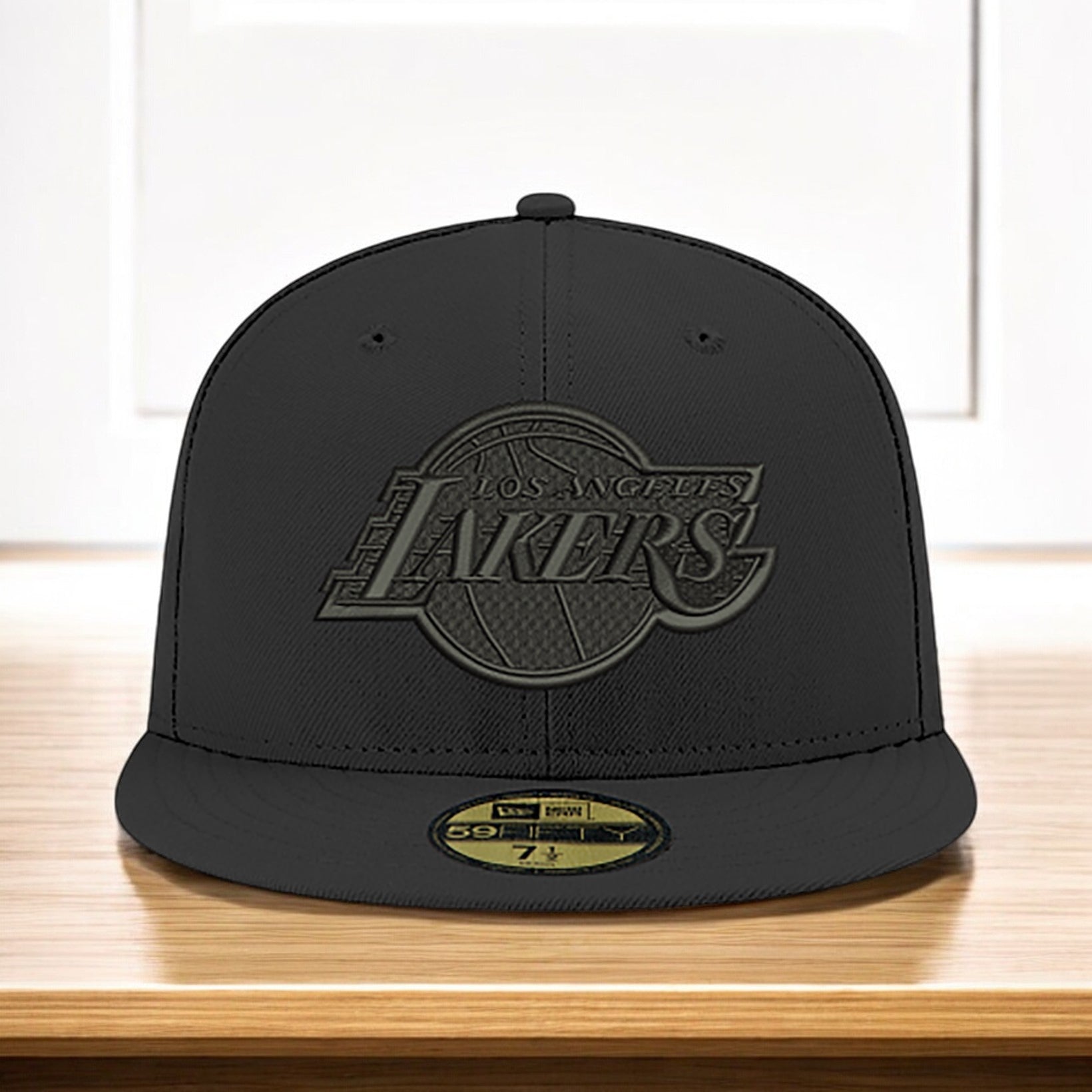 [70632937] Mens New Era NBA 5950 BLACK ON BLACK FITTED - LA LAKERS