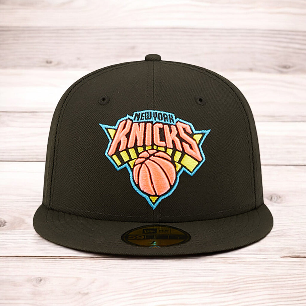[70643201] Mens New Era NBA 5950 PINK GLOW FITTED - NY KNICKS
