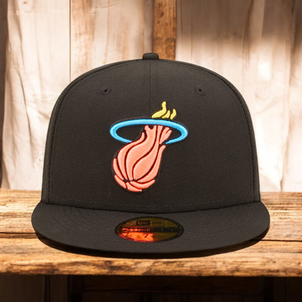 [70643206] Mens New Era NBA 5950 PINK GLOW FITTED - MIAMI HEAT