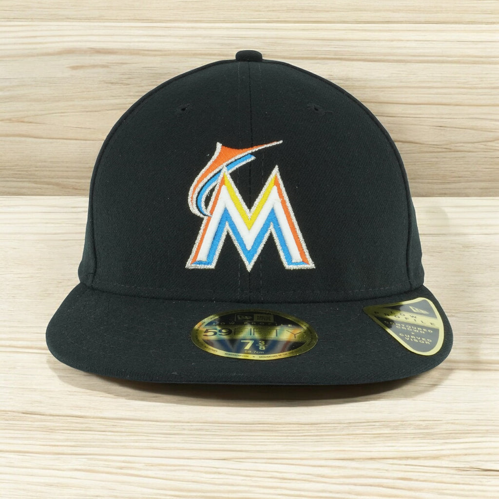 [70440178] Mens New Era MLB Low Profile Authentic 5950 - Miami Marlins Home 2018
