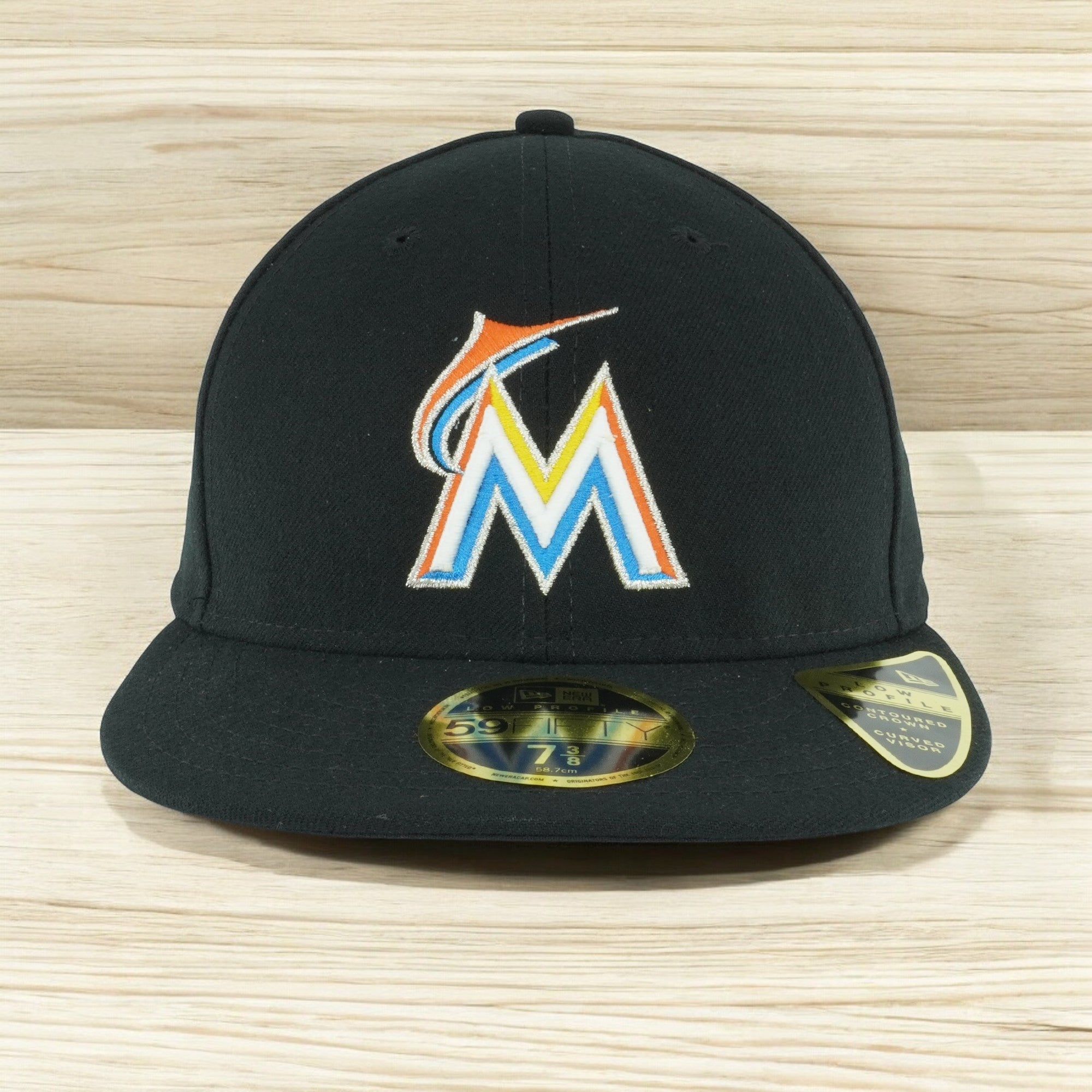 [70440178] Mens New Era MLB Low Profile Authentic 5950 - Miami Marlins Home 2018