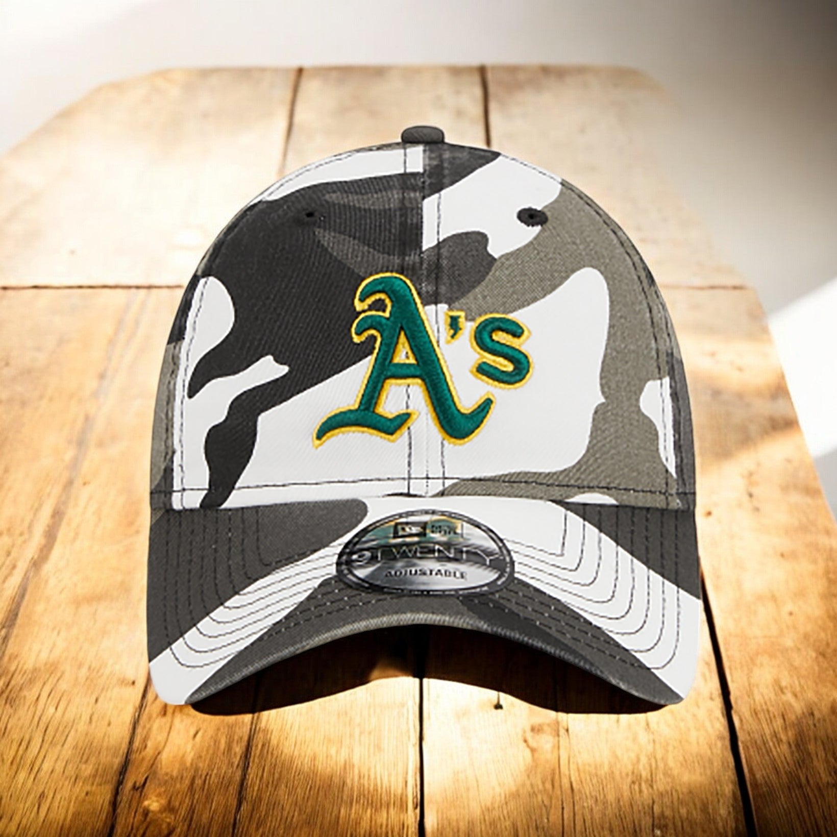 [60372706] Mens New Era MLB 920 CAMO ADJUSTABLE - OAKLAND ATHLETICS
