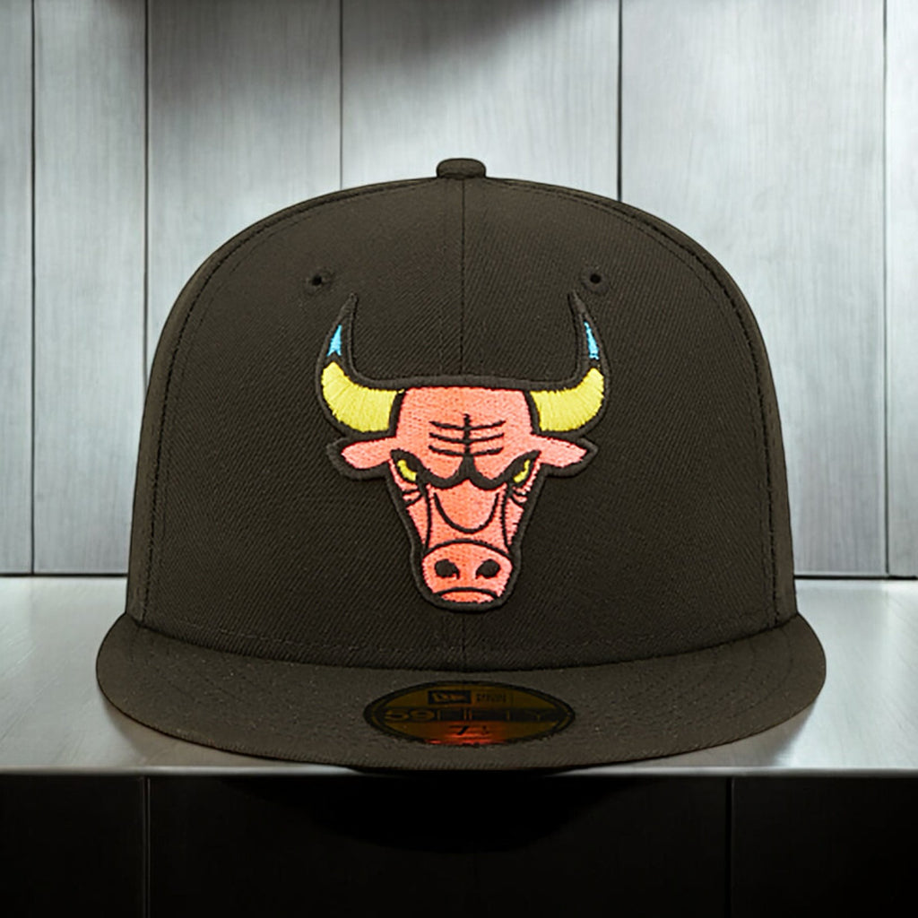 [70643197] Mens New Era NBA 5950 PINK GLOW FITTED - CHICAGO BULLS