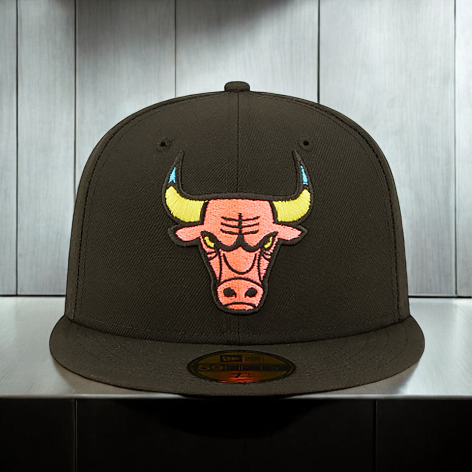 [70643197] Mens New Era NBA 5950 PINK GLOW FITTED - CHICAGO BULLS