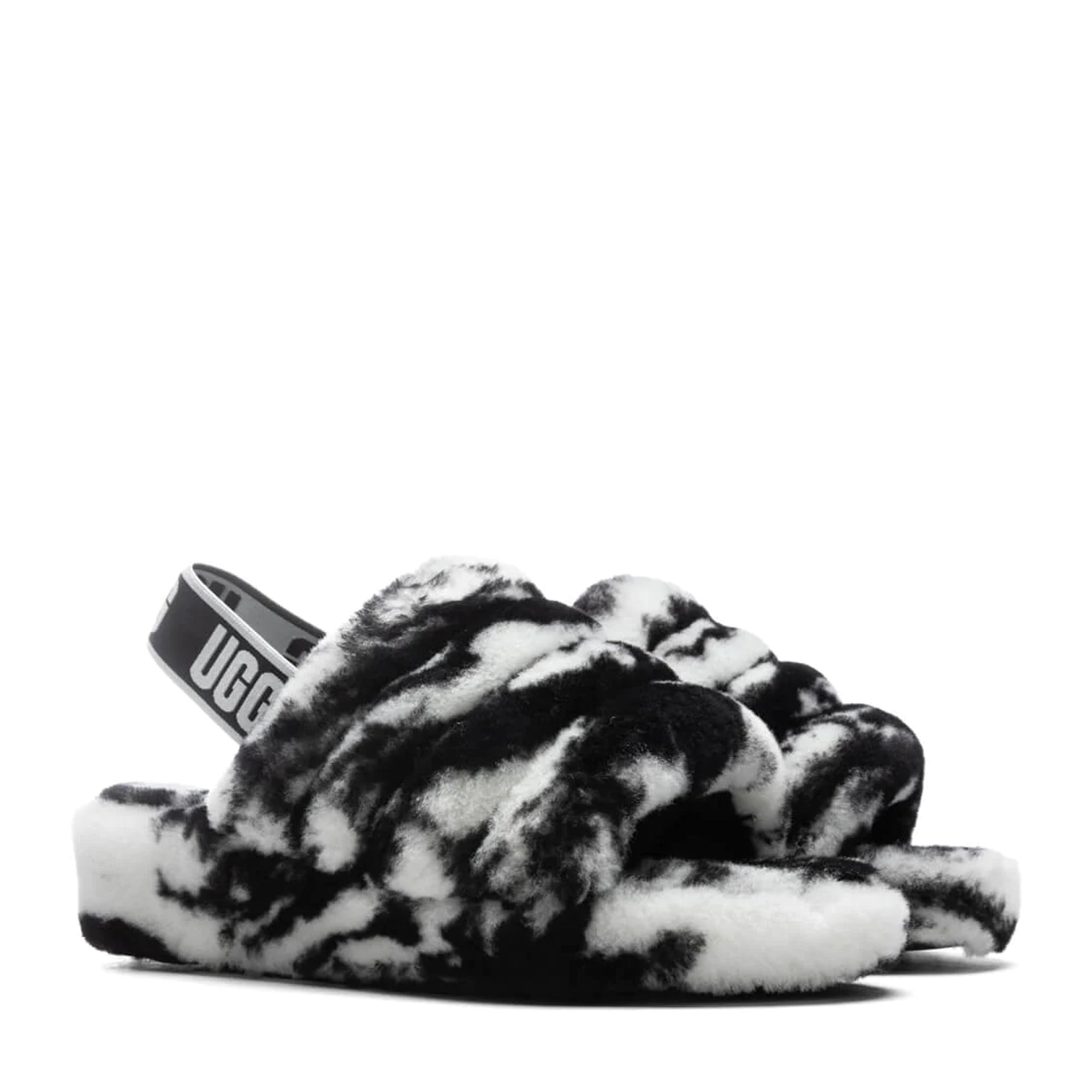 [1123636K-BLK] Kids UGG FLUFF YEAH SLIDE