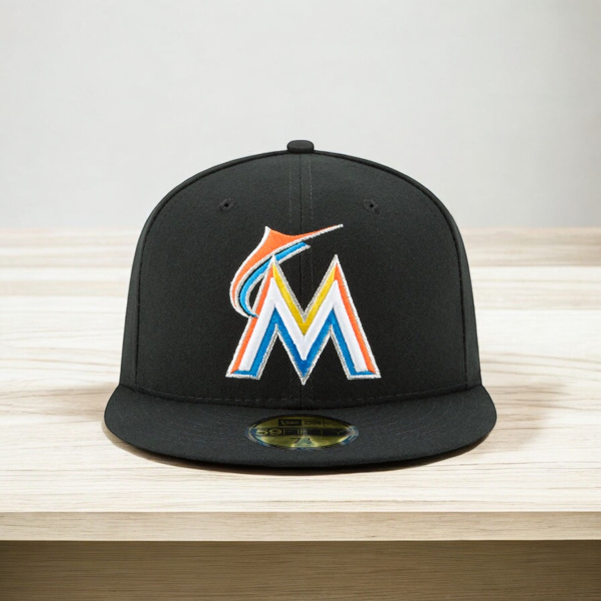 [70360934] Mens New Era MLB Authentic 59Fifty Fitted - 2017 Miami Marlins