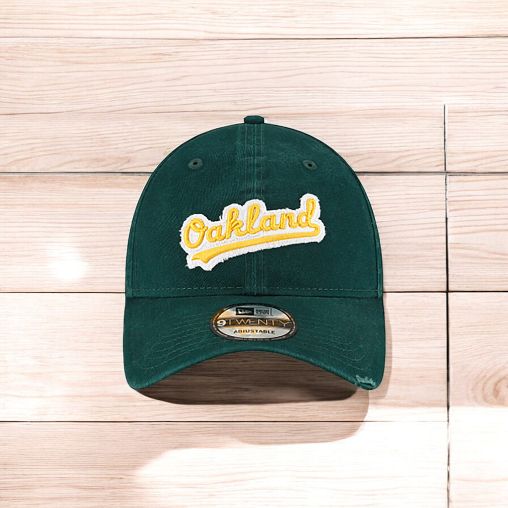 [60003746] Mens New Era MLB Core Classic Distressed Patch 9Twenty - Oakland A's