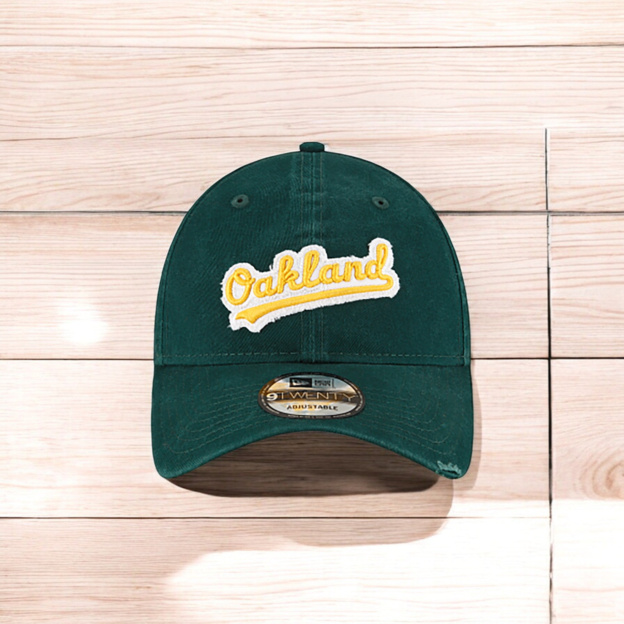 [60003746] Mens New Era MLB Core Classic Distressed Patch 9Twenty - Oakland A's
