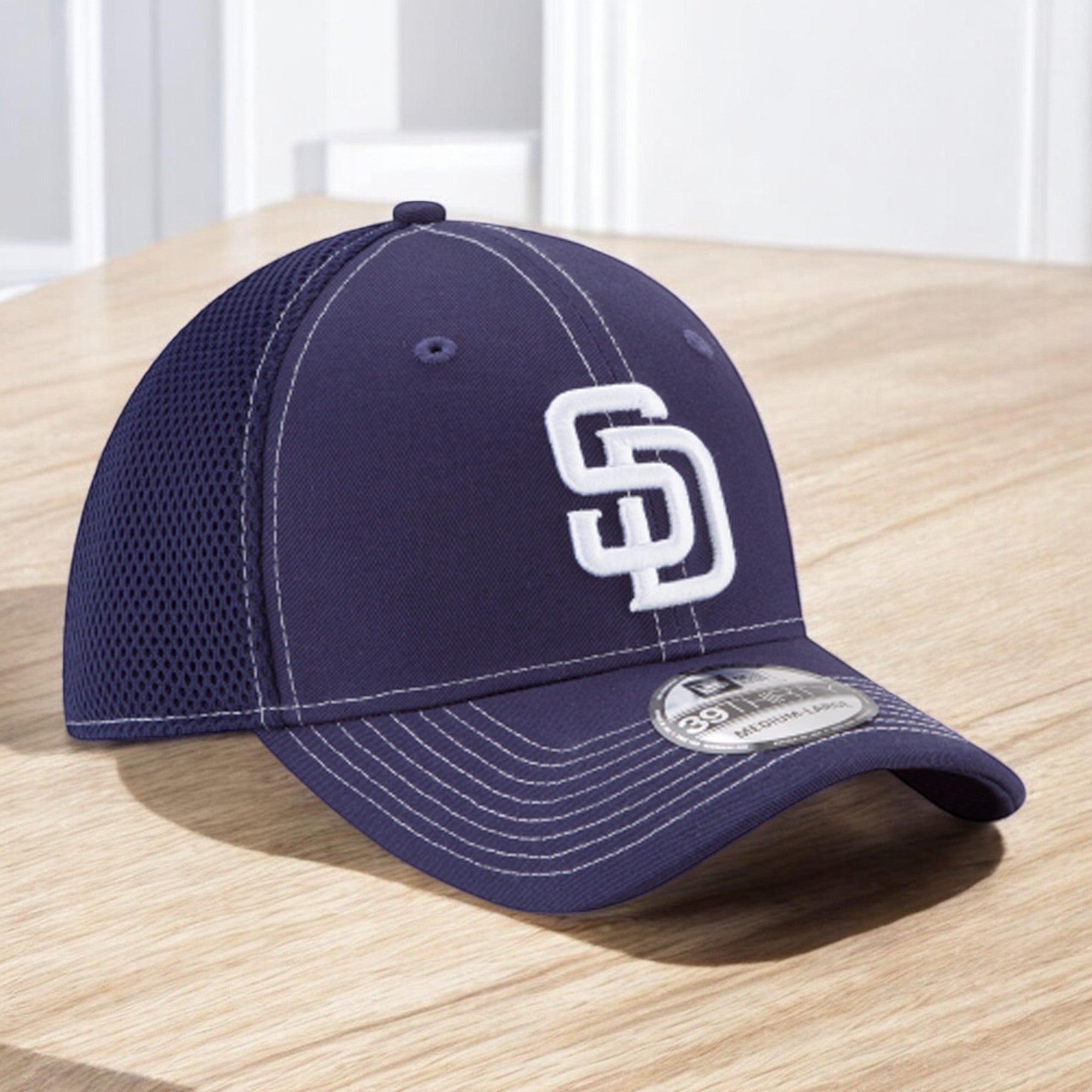 [11432309] Mens New Era MLB 39Thirty Neo Flex Fit Cap - San Diego Padres