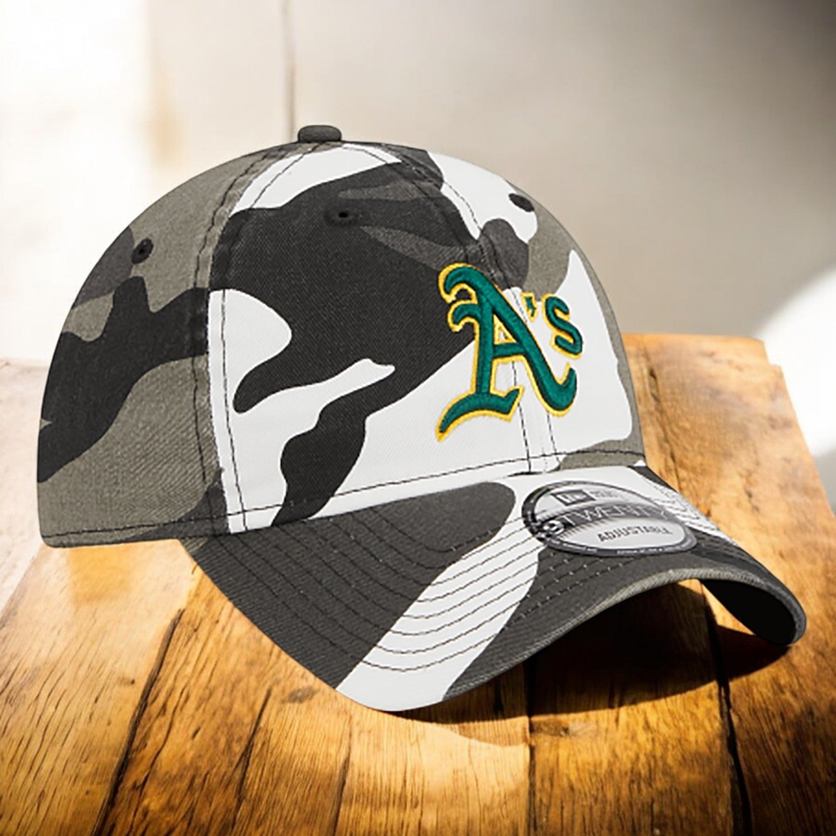 [60372706] Mens New Era MLB 920 CAMO ADJUSTABLE - OAKLAND ATHLETICS