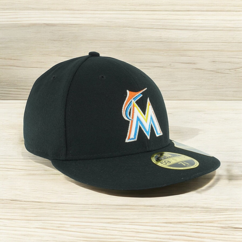 [70440178] Mens New Era MLB Low Profile Authentic 5950 - Miami Marlins Home 2018