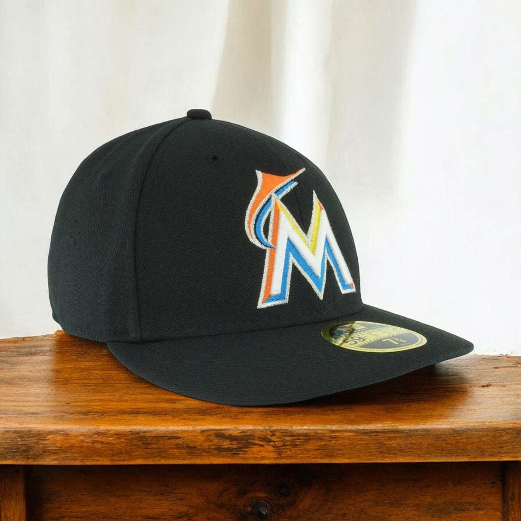 [70360648] Mens New Era MLB Low Profile Authentic 5950 - Miami Marlins Home 2017