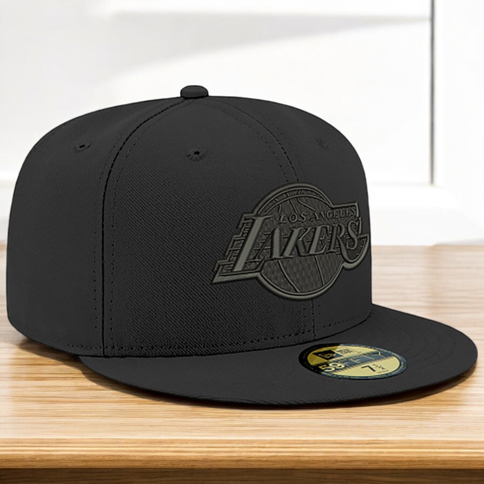 [70632937] Mens New Era NBA 5950 BLACK ON BLACK FITTED - LA LAKERS