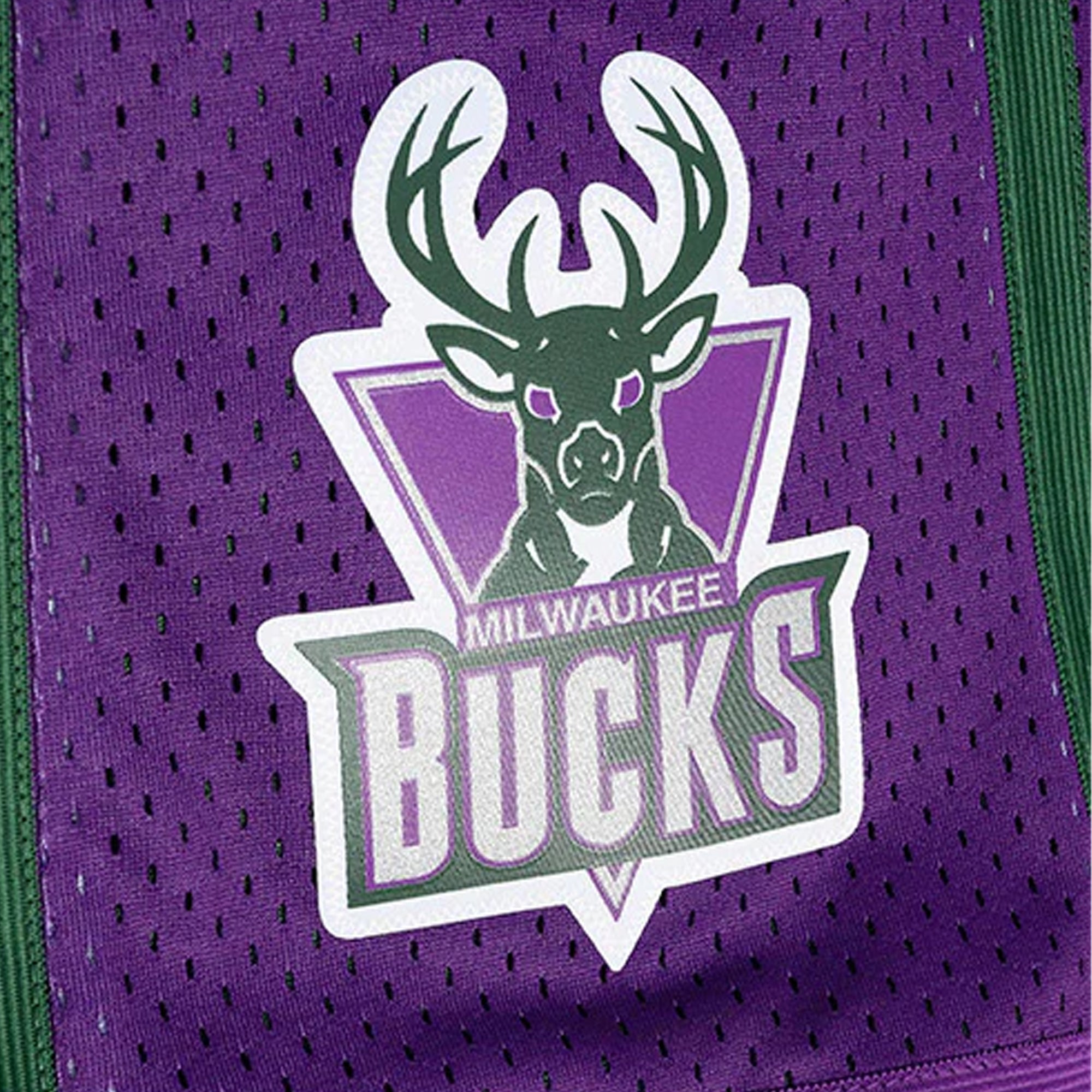 MITCHELL & NESS NBA SPLIT SWINGMAN SHORTS MILWAUKEE BUCKS 1996