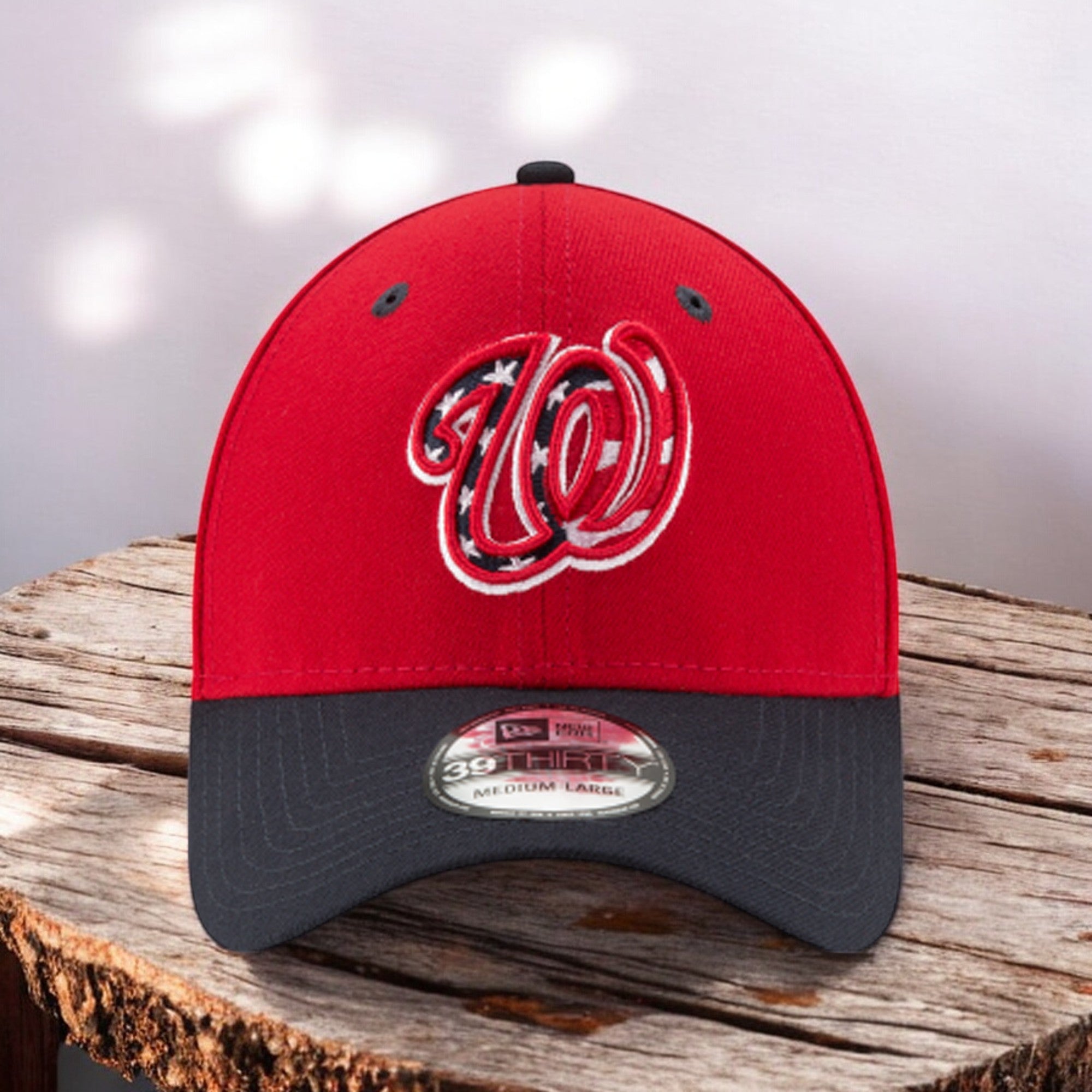 [11432297] Mens New Era MLB 39Thirty Flex Fit Cap - Washington Nationals