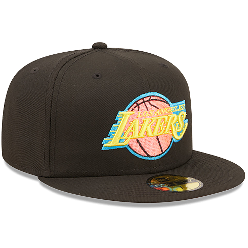 [70643189] Mens New Era NBA 5950 PINK GLOW FITTED - LA LAKERS