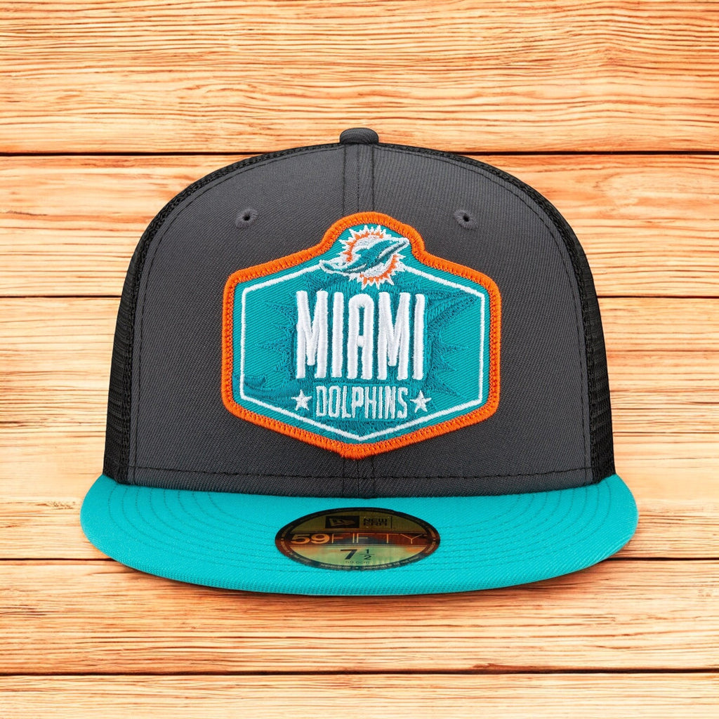 [60139127] Mens New Era NFL Authentic 2021 Draft 59Fifty Fitted - Miami Dolphins