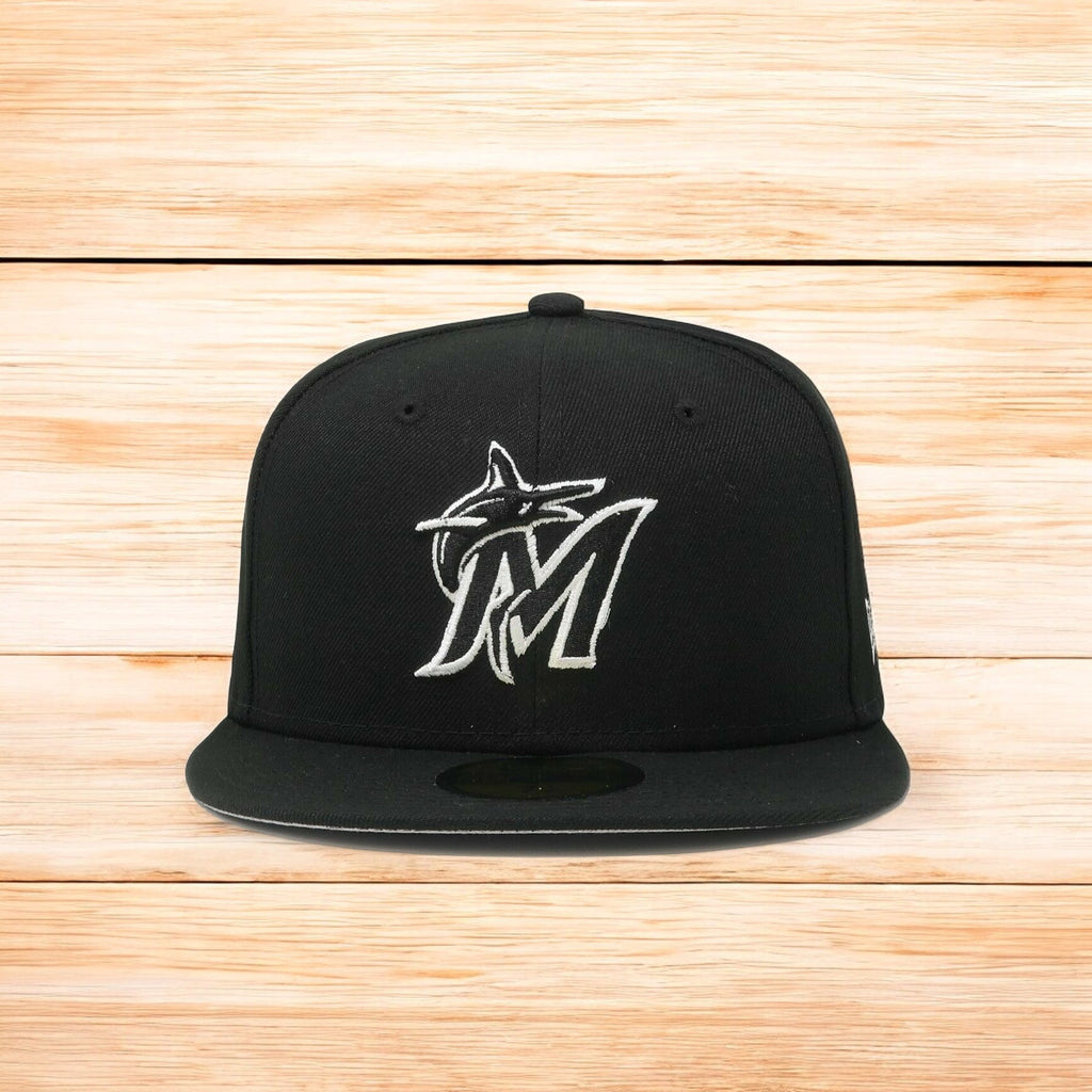 [11875069] Mens New Era MLB Authentic 59Fifty Fitted - Miami Marlins
