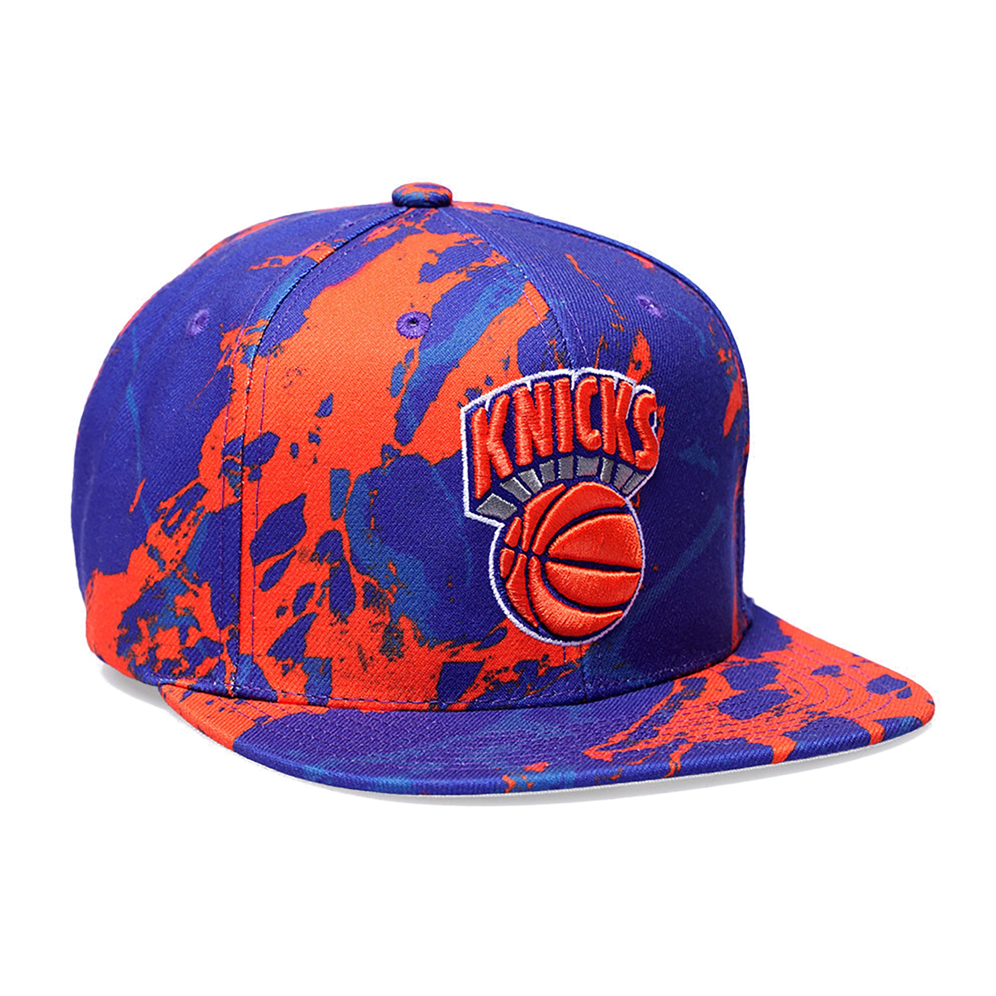 [HHSS3480-NYKYYPPPBLUE] MENS MITCHELL & NESS NBA NY KNICKS DOWN FOR ALL SNAPBACK