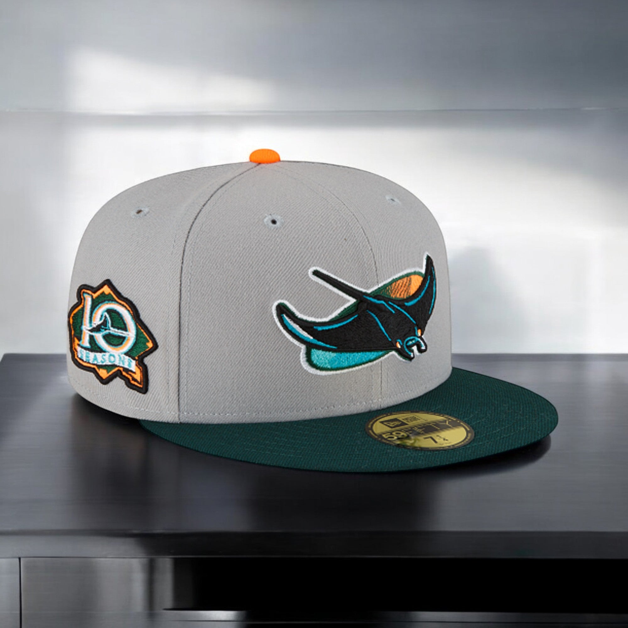 [70603947] Mens New Era MLB 59Fifty 10th Anniversary - Tampa Bay Devil Rays