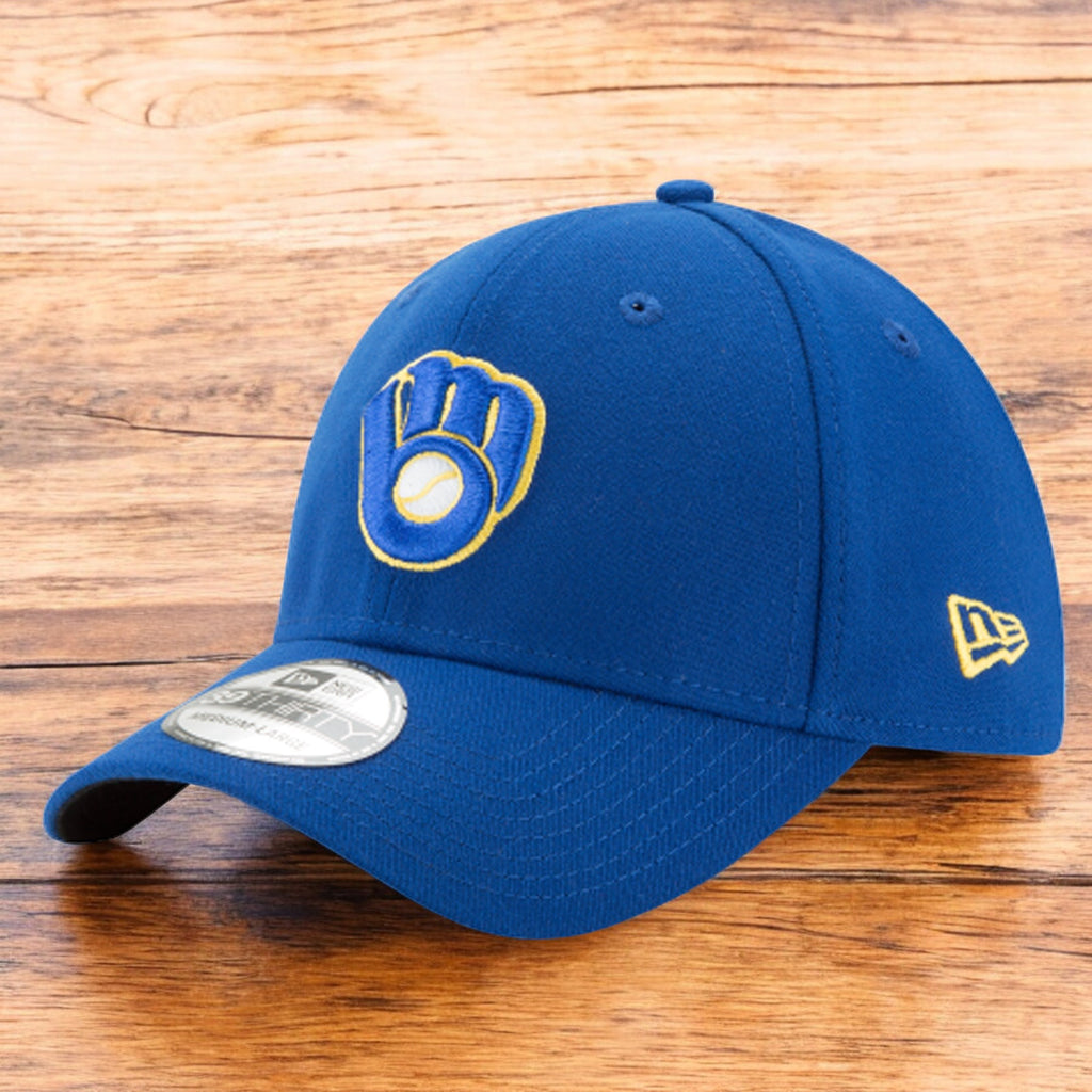 [10975812] Mens New Era MLB 39Thirty Flex Fit Cap - Milwaukee Brewers