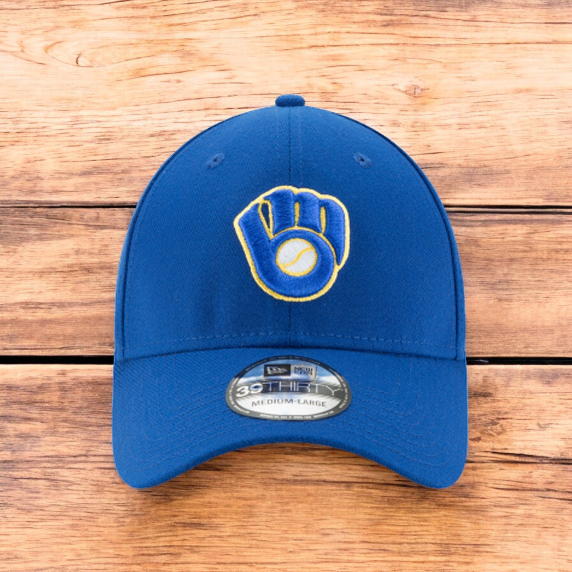 [10975812] Mens New Era MLB 39Thirty Flex Fit Cap - Milwaukee Brewers