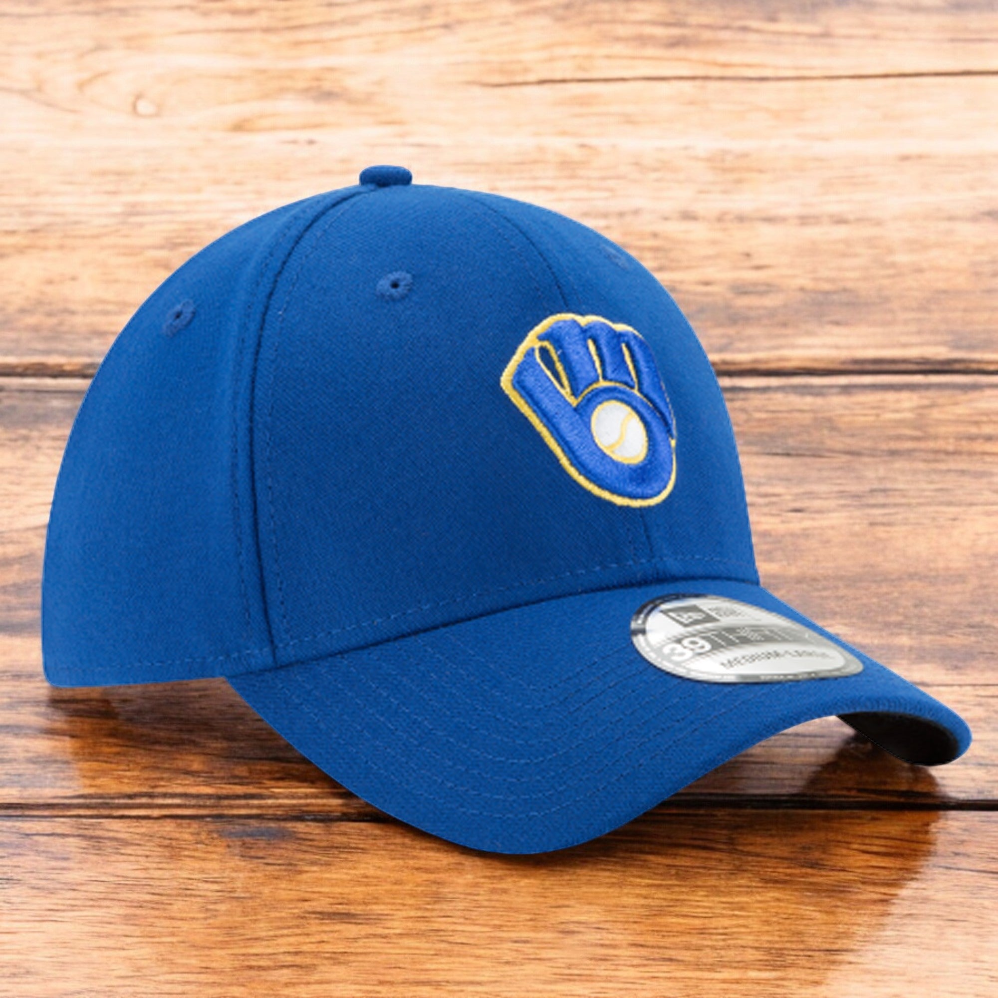[10975812] Mens New Era MLB 39Thirty Flex Fit Cap - Milwaukee Brewers