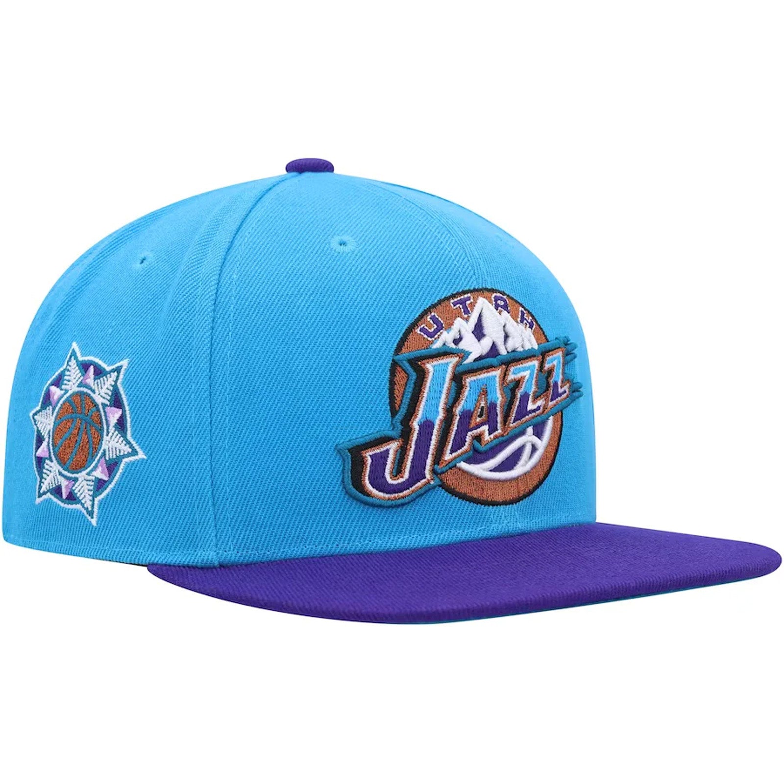 [6HSFSH21302-UJALBPR] MENS MITCHELL & NESS NBA UTAH JAZZ TEAM SIDE FITTED HWC