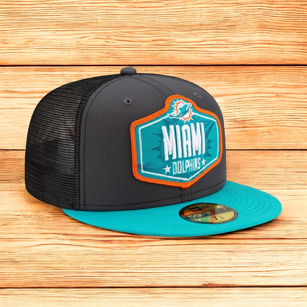 [60139127] Mens New Era NFL Authentic 2021 Draft 59Fifty Fitted - Miami Dolphins